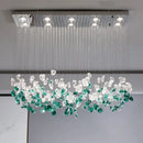 GobekUsa Glass Stone Chandeliers: Modern Luxury LED Pendant Lights for Dining Room Art Decor