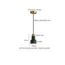 GobekUsa Emerald-Green LED Pendant Lamp for Dining Living Room Loft Bar Bedside