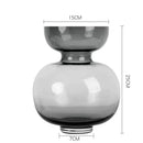 Modern emerald green gourd vase living room glass terrarium set by Decorbites