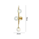 GobekUsa Green White Glass Ball Wall Lamps Nordic Home Decor Bedside Sconce Gold Light Fixtures