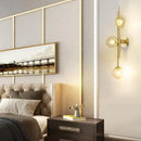 GobekUsa Green White Glass Ball Wall Lamps Nordic Home Decor Bedside Sconce Gold Light Fixtures