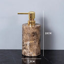 GobekUsa Emperador Dark Marble Bathroom Set: Toothbrush Holder, Soap Dish, Soap Dispenser
