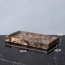 GobekUsa Emperador Dark Marble Bathroom Set: Toothbrush Holder, Soap Dish, Soap Dispenser