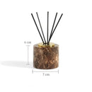 GobekUsa Emperador Dark Marble Bathroom Set: Toothbrush Holder, Soap Dish, Soap Dispenser
