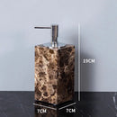 GobekUsa Emperador Dark Marble Bathroom Set: Toothbrush Holder, Soap Dish, Soap Dispenser