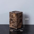 GobekUsa Emperador Dark Marble Bathroom Set: Toothbrush Holder, Soap Dish, Soap Dispenser