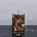 GobekUsa Emperador Dark Marble Bathroom Set: Toothbrush Holder, Soap Dish, Soap Dispenser