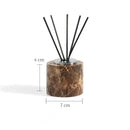 GobekUsa Emperador Dark Marble Bathroom Set: Toothbrush Holder, Soap Dish, Soap Dispenser