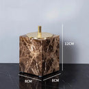 GobekUsa Emperador Dark Marble Bathroom Set: Toothbrush Holder, Soap Dish, Soap Dispenser