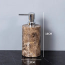 GobekUsa Emperador Dark Marble Bathroom Set: Toothbrush Holder, Soap Dish, Soap Dispenser