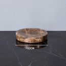 GobekUsa Emperador Dark Marble Bathroom Set: Toothbrush Holder, Soap Dish, Soap Dispenser