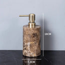 GobekUsa Emperador Dark Marble Bathroom Set: Toothbrush Holder, Soap Dish, Soap Dispenser