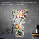 GobekUsa Crystal Glass Vase: Modern Light Luxury Enamel Living Room Decor