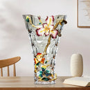 GobekUsa Crystal Glass Vase: Modern Light Luxury Enamel Living Room Decor