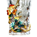 GobekUsa Crystal Glass Vase: Modern Light Luxury Enamel Living Room Decor