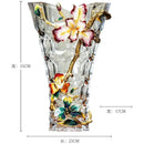 GobekUsa Crystal Glass Vase: Modern Light Luxury Enamel Living Room Decor