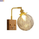 GobekUsa Glass Copper LED Wall Lights Modern Bedside Lamp Applique Da Parete