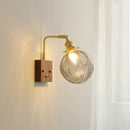 GobekUsa Glass Copper LED Wall Lights Modern Bedside Lamp Applique Da Parete