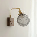 GobekUsa Glass Copper LED Wall Lights Modern Bedside Lamp Applique Da Parete