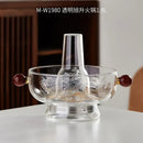 GobekUsa Glass Hotpot: Thickened Heat-Resistant Crystal Pot for Home, Camping, Steaming & Boiling