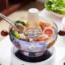 GobekUsa Glass Hotpot: Thickened Heat-Resistant Crystal Pot for Home, Camping, Steaming & Boiling