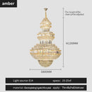 GobekUsa Crystal Villa Chandelier Pendant - Modern European Style Luxury Hotel Lobby Light