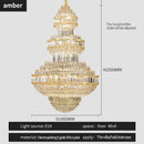 GobekUsa Crystal Villa Chandelier Pendant - Modern European Style Luxury Hotel Lobby Light