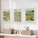 Flower Market, Kusama Art Prints. Modern Tropical Wall Decor by Wall Art Set