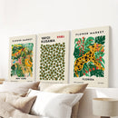 Flower Market, Kusama Art Prints. Modern Tropical Wall Decor by Wall Art Set