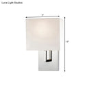 GobekUsa Modern Fabric Drum Wall Mount 1 Light Sconce in Black/White