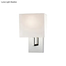 GobekUsa Modern Fabric Drum Wall Mount 1 Light Sconce in Black/White