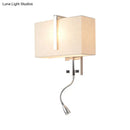 GobekUsa Modern Fabric LED Wall Sconce in Chrome - Stylish Lighting for Living Room