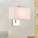 GobekUsa Modern Fabric LED Wall Sconce in Chrome - Stylish Lighting for Living Room