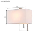 GobekUsa Modern Fabric LED Wall Sconce in Chrome - Stylish Lighting for Living Room