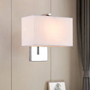 GobekUsa Modern Fabric LED Wall Sconce in Chrome - Stylish Lighting for Living Room
