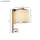 GobekUsa Modern Fabric LED Wall Sconce Light in Chrome for Living Room