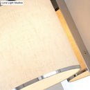 GobekUsa Modern Fabric LED Wall Sconce Light in Chrome for Living Room