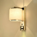 GobekUsa Modern Fabric LED Wall Sconce Light in Chrome for Living Room