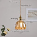 GobekUsa Clear Glass Pendant Lamp with Knob Switch for Modern Minimalist Decor