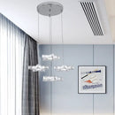 GobekUsa Crystal Stars LED Pendant Chandelier for Modern Living Dining Room Decor