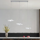 GobekUsa Crystal Stars LED Pendant Chandelier for Modern Living Dining Room Decor