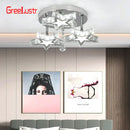 GobekUsa Crystal Stars LED Pendant Chandelier for Modern Living Dining Room Decor