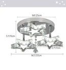 GobekUsa Crystal Stars LED Pendant Chandelier for Modern Living Dining Room Decor