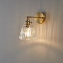 GobekUsa Glass Copper Wall Lights Up Down Rotate Study Cafe, Nordic Modern Bedside Lamp