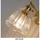GobekUsa Glass Copper Wall Lights Up Down Rotate Study Cafe, Nordic Modern Bedside Lamp