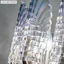 GobekUsa Clear Crystal Wall Sconce - Modern 2-Light Fixture for Living Room