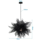 Modern Feather Pendant Light in White or Black
