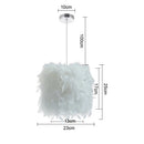 Modern Feather Pendant Light in White or Black