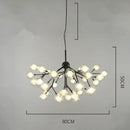 GobekUsa Heracleum Firefly Glass Round Ball Chandelier - Luxury Staircase Dining Room Lighting