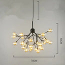 GobekUsa Heracleum Firefly Glass Round Ball Chandelier - Luxury Staircase Dining Room Lighting